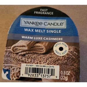 Yankee Candle Warm Luxe Cashmere Wax Candle Melts Single **Lot of 4**